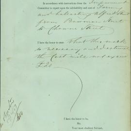Memorandum: Edward Bell, City Engineer, responding to instruction from the Improvements Committee to 