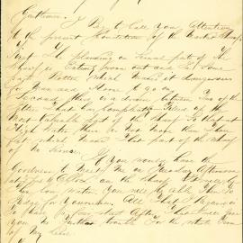 Letter - Complaint about condition of the Market Wharf, 1868