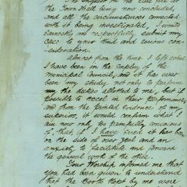 Memorandum: James B Walsh Buckingham & Cleveland Sts, re the Town Hall fire, again at some length 