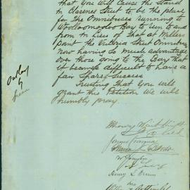 Petition - Request for omnibuses to run to Woolloomooloo from Clarence Street Sydney, 1870