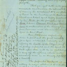 Petition - Request for formation of lane between Clarence Street and Clarence Lane, Sydney, 1870