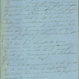 Letter - Enquiry of S Gordon regarding possible conversion of the old markets into a swimming bath, Haymarket, 1870