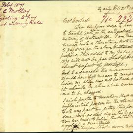 Letter: J.C. Molloy objecting to additional charges for watering of Bathurst Street.