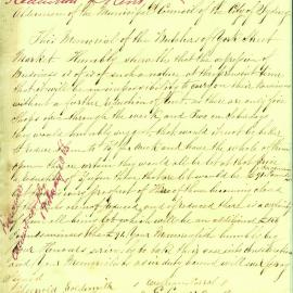 Letter – Request in rent reduction by butchers of York Street Sydney, 1866