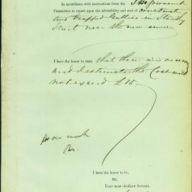 Memorandum: E. Bell, City Engineer, recommending necessary construction of two trapped gullies in Stanley 