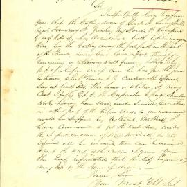 Letter: E. Bennett complaining of nuisance caused by the cutting down of Bourke Street, Surry Hills 