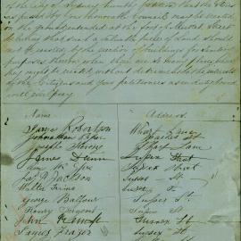 Petition - Erection of stores at end of Market Street Sydney, 1869