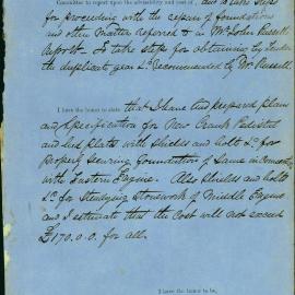Memorandum: Sydney Water Works Engineer's office on instructions from the Water Committee advised that it 