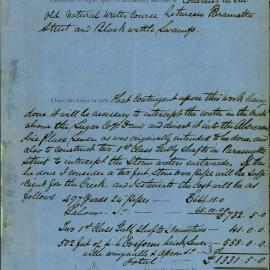 Memorandum - Report on cost of covering the natural watercourse between Parramatta Street and Blackwattle Swamp, 1872-1873