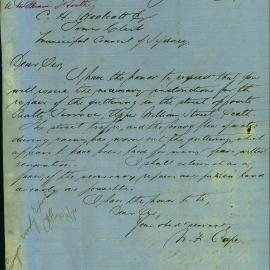 Letter: W.F. Cape requesting repair to guttering in the street opposite Rialto Terrace, Upper 