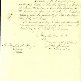 Letter: Borough of Goulburn requesting the City Engineer's services re providing a better water 