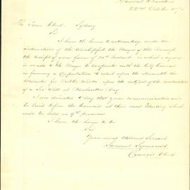 Letter: Woollahra Council Clerk advising that the request to co-operate in forming a deputation to 