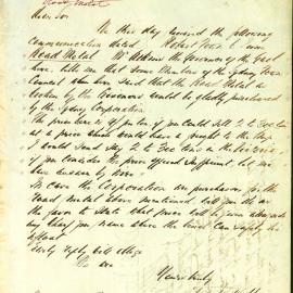 Letter: T.W. Willis conveying an offer from Mr Atkins, Governor of Hobart Gaol to supply road metal 