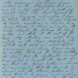 Letter: W.E. Stone, London plumber by trade. Offering to deal with the problem of night soil 