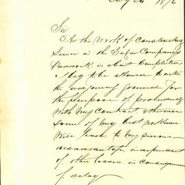 Letter: D. Macquarie, 313 George Street, requesting permission to enter the ground adjoining the 