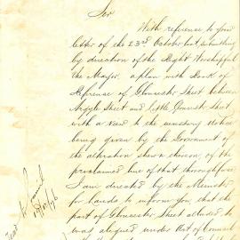 Letter: W.W. Stephen, the Department of Lands, notified that a Council alteration proposed in 