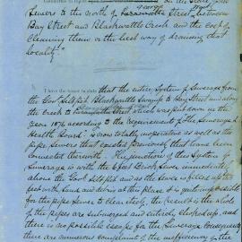 Memorandum - Sydney Water Works - Engineer's office - report on sewers north of George St West, 1878