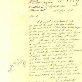 Letter: W G Pennington complains that he was unable to vote in the election as he was not on the 