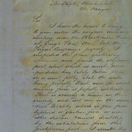 Memorandum – Inspector of Nuisances, stagnant pool, Blackfriars Estate off George Street West, 1879