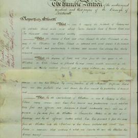 Petition - Request for closure of abattoirs at Glebe Island, 1866