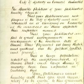 Petition - Ratepayers requesting street improvements, Union Street Pyrmont, 1881