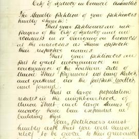 Petition - Ratepayers requesting street improvements, Union Street Pyrmont, 1881