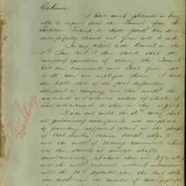 Memorandum - Clearing tunnel from Lachlan Swamp to Hyde Park, 1873