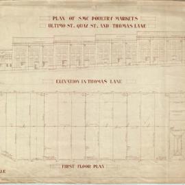 Plan - Poultry Markets, Haymarket, 1911