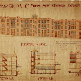 Plan - Municipal Council of Sydney Oxford Street Shops, Darlinghurst, 1912