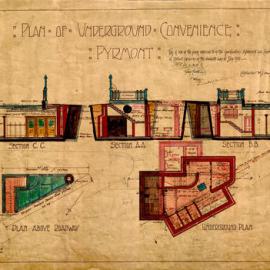 Plan - Underground Public Convenience, Pyrmont Bridge Road Pyrmont, 1910