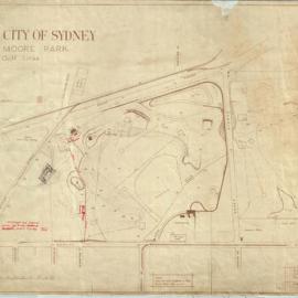 Plan - Municipal Council of Sydney Moore Park Golf Links, Cleveland Street Moore Park, 1922