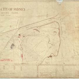 Plan - Municipal Council of Sydney Moore Park Golf Links, Cleveland Street Moore Park, 1922