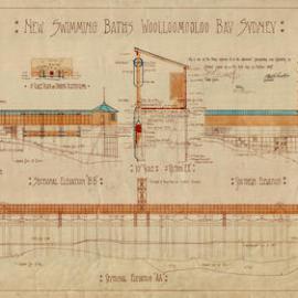 Plan - New Swimming Baths. Woolloomooloo Bay Sydney, 1907