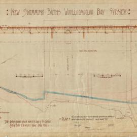 Plan - New Swimming Baths. Woolloomooloo Bay Sydney, 1907