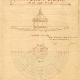 Plan - Coronation Bandstand, Hyde Park Sydney, 1911