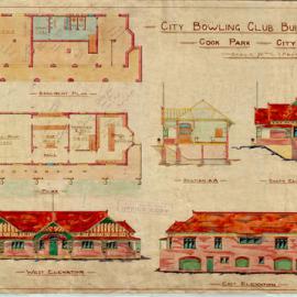 Plan - City Bowling Club Building, Cook Park Sydney, no date