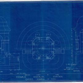 Plan - Comrie Memorial Fountain, Queen's Square Sydney, 1928