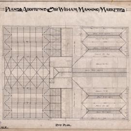 Plan - Roof plan of Sir William Manning Markets, Pitt, Campbell and Hay Streets Haymarket, 1912