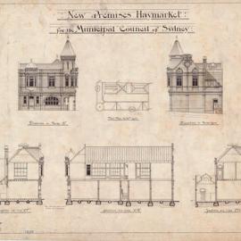 Plan - New premises for Municipal Council of Sydney, 181-187 Hay Street Haymarket, 1893