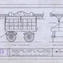 Plan - Municipal Council of Sydney Fruit Stall, 1925