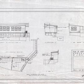 Plan - Additions to the Gymnasium at Sydney Municipal Council Baths, The Domain Sydney, 1917