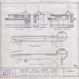 Plan - Club Rooms at Sydney Municipal Baths, The Domain Sydney, 1921