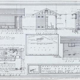 Plan - Observatory Park tennis courts Kent Street Millers Point, 1925