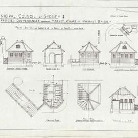 Plan - Conveniences adjoining Market Wharf and Pyrmont Bridge Sydney, 1904
