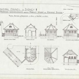 Plan - Conveniences adjoining Market Wharf and Pyrmont Bridge Sydney, 1904
