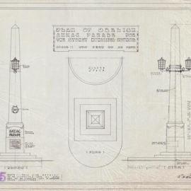 Plan - Obelisk, Anzac Parade, 1917