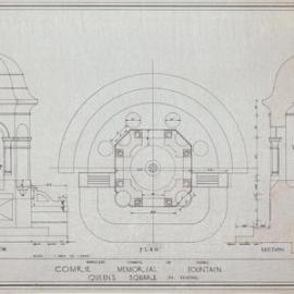 Plan - Comrie Memorial Fountain, Queen's Square Sydney, 1928