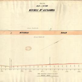 Sheet No. B - Plan and section of Mitchell Rd Alexandria [from Bridge cottage to Soup St] [not 