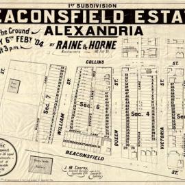 Auction Notice - Beaconsfield Estate Alexandria, 1904