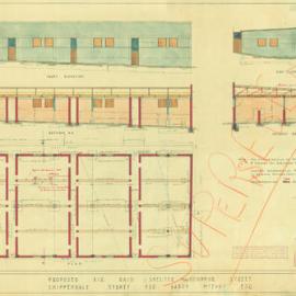 Plan - Air raid shelter - Harry McEvoy - 37-39 O'Connor Street Chippendale, 1942